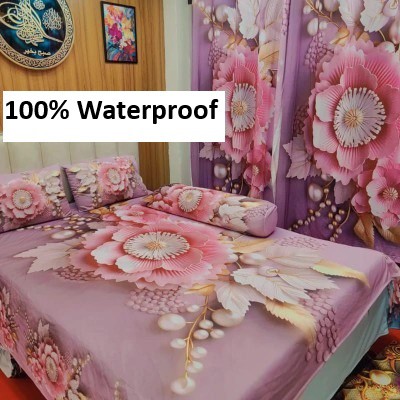 7/8 Water Proof Premium 3D Design Bed Sheet