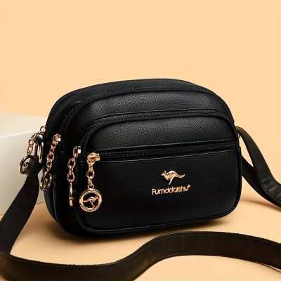Multi-Layer Zipper New Niche Design Shoulder Bag Fashionable Crossbody Bag