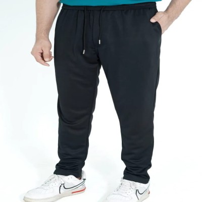 Mens Trousers High Elastic Long Pants (Black )
