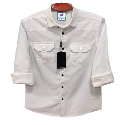 Double Pocket shirt for men(White)