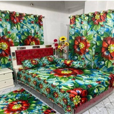 7/8 Water Proof Premium 3D Design Bed Sheet