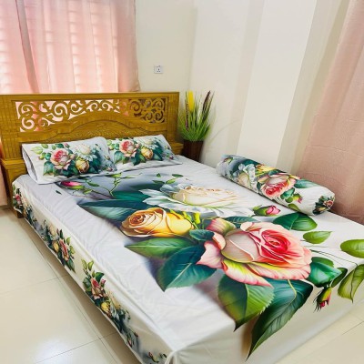 7/8 Water Proof Premium 3D Design Bed Sheet