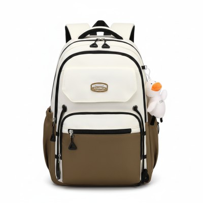 Middle , High , and College Students' Schoolbags Design 5 (Brown)