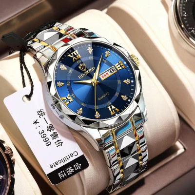 BINBOND  Brand Luminous Quartz Watch For Men