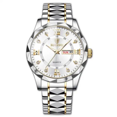 BINBOND  Brand Luminous Quartz Watch For Men