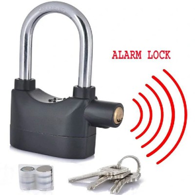 Security Alarm Lock Pad for Bike and Door - Black Medium Size