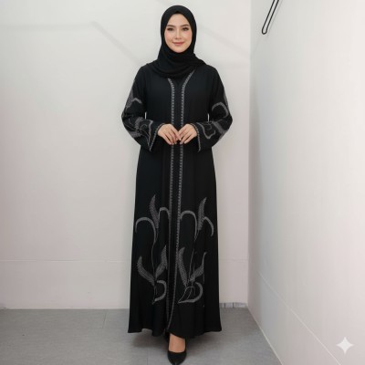 প্রিমিয়াম স্টোন বোরকা ( black )