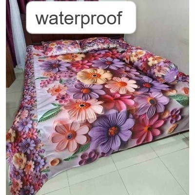 7/8 Water Proof Premium 3D Design Bed Sheet