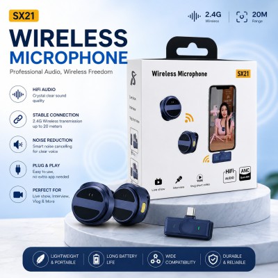 SX21  Wireless Microphone + Iphone USB port