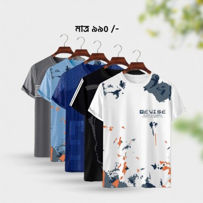Comfortable sports T-Shirt 5 pcs Combo