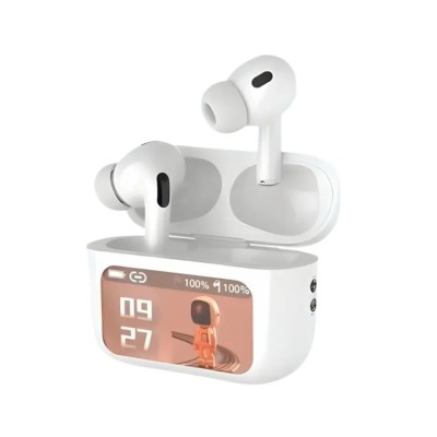 E9 Pro Touch AirPods with LED Display (ANC & ENC Supported) White