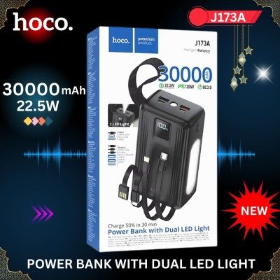 Hoco J173A 22.5W 30000mAh Power Bank with Dual LED Light