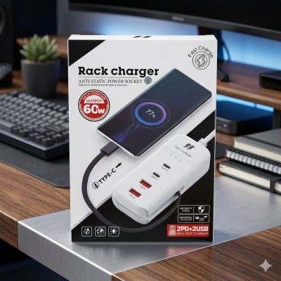 Rack Charger 60W Multi-Port Power Socket